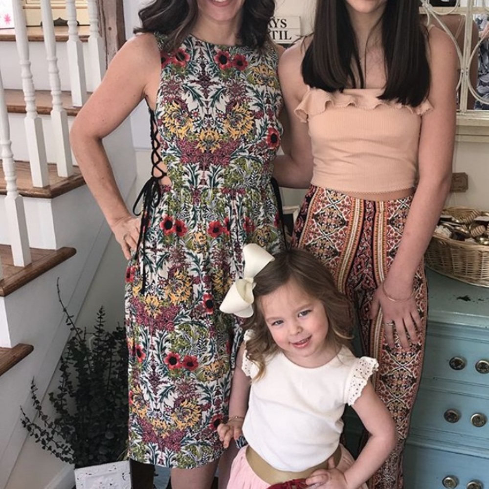 Top Shop lace up floral dress